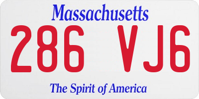 MA license plate 286VJ6