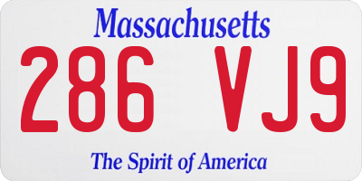 MA license plate 286VJ9