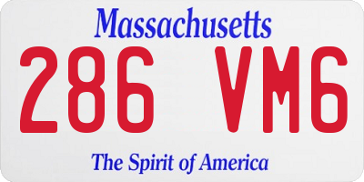 MA license plate 286VM6