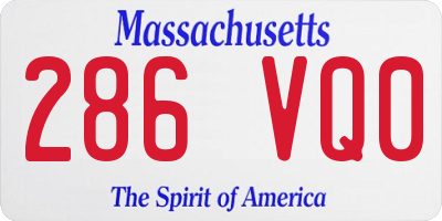 MA license plate 286VQ0