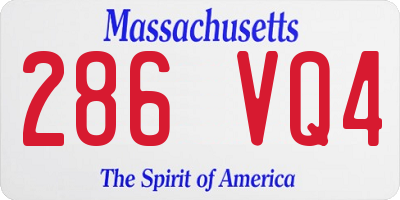MA license plate 286VQ4