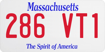MA license plate 286VT1