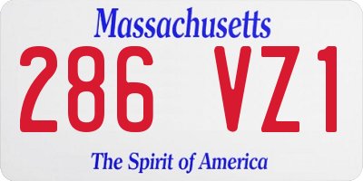MA license plate 286VZ1
