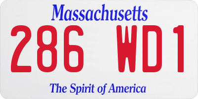 MA license plate 286WD1