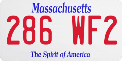 MA license plate 286WF2
