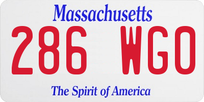 MA license plate 286WG0