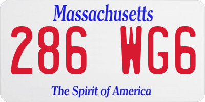 MA license plate 286WG6