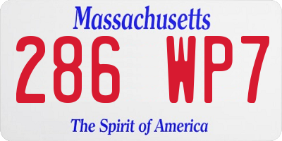 MA license plate 286WP7