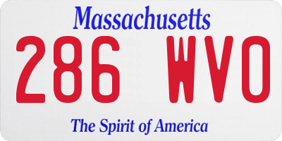 MA license plate 286WV0
