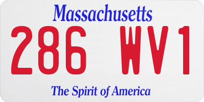 MA license plate 286WV1