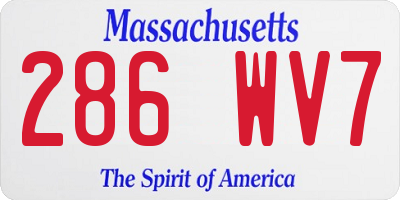 MA license plate 286WV7