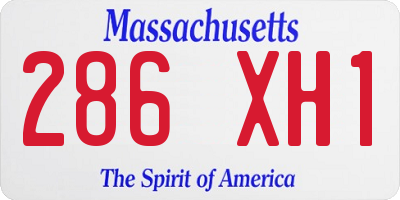 MA license plate 286XH1