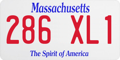 MA license plate 286XL1