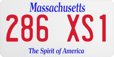 MA license plate 286XS1