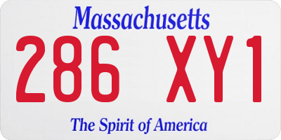 MA license plate 286XY1