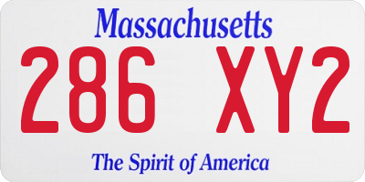 MA license plate 286XY2