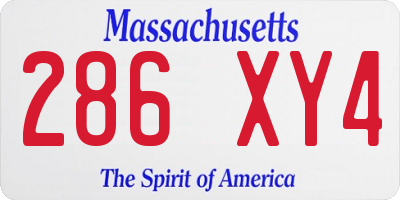 MA license plate 286XY4