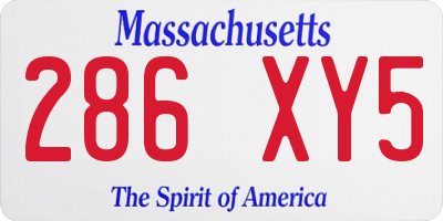 MA license plate 286XY5