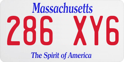 MA license plate 286XY6