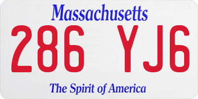 MA license plate 286YJ6
