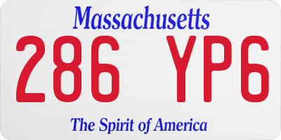 MA license plate 286YP6