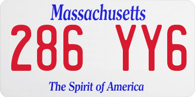 MA license plate 286YY6
