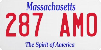 MA license plate 287AM0