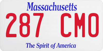 MA license plate 287CM0