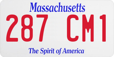 MA license plate 287CM1