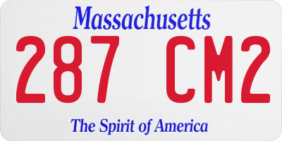 MA license plate 287CM2