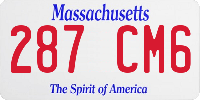 MA license plate 287CM6