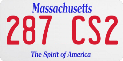 MA license plate 287CS2