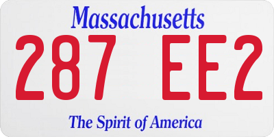 MA license plate 287EE2