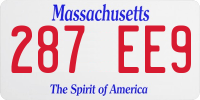 MA license plate 287EE9