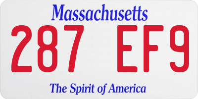 MA license plate 287EF9