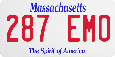 MA license plate 287EM0