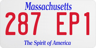 MA license plate 287EP1