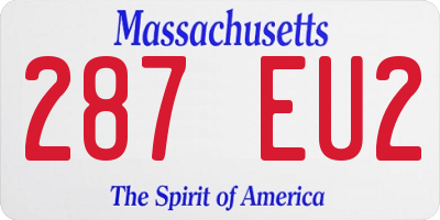 MA license plate 287EU2