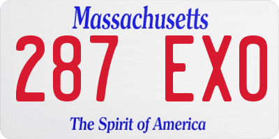 MA license plate 287EX0