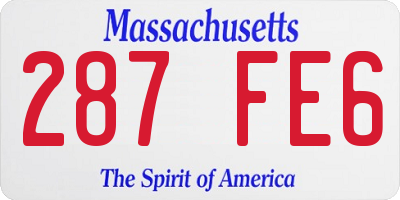 MA license plate 287FE6