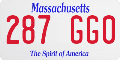 MA license plate 287GG0