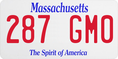 MA license plate 287GM0