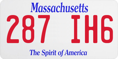 MA license plate 287IH6