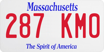 MA license plate 287KM0
