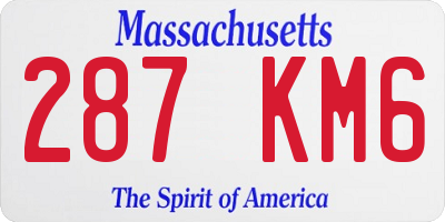 MA license plate 287KM6