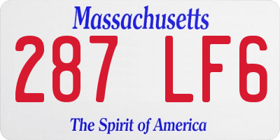 MA license plate 287LF6