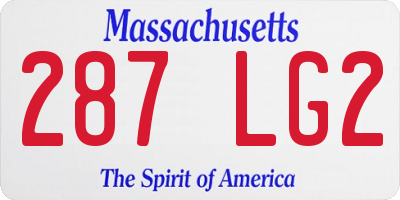 MA license plate 287LG2
