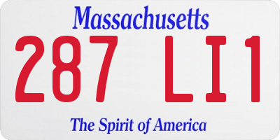 MA license plate 287LI1
