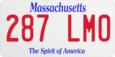 MA license plate 287LM0
