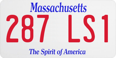 MA license plate 287LS1
